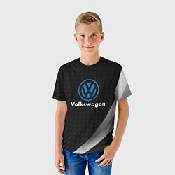 Футболка детская Volkswagen абстракция, цвет: 3D-принт — фото 2