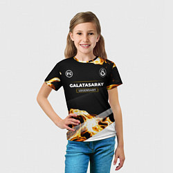 Футболка детская Galatasaray legendary sport fire, цвет: 3D-принт — фото 2