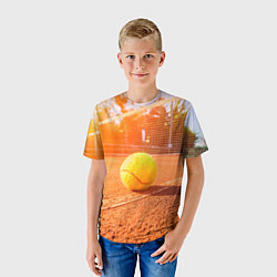 Футболка детская Теннис - рассвет, цвет: 3D-принт — фото 2