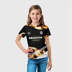 Футболка детская Brighton legendary sport fire, цвет: 3D-принт — фото 2