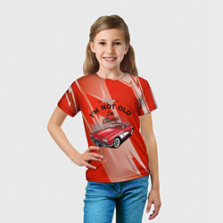 Футболка детская Старая красная машина, цвет: 3D-принт — фото 2