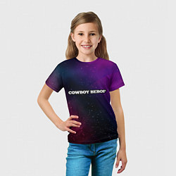 Футболка детская Cowboy Bebop gradient space, цвет: 3D-принт — фото 2