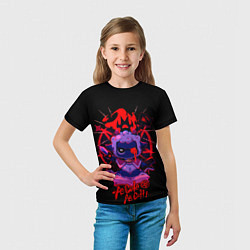 Футболка детская Cult of the lamb - самый милый культ, цвет: 3D-принт — фото 2