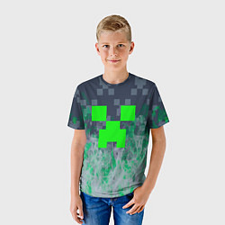 Футболка детская Minecraft - пламя, цвет: 3D-принт — фото 2