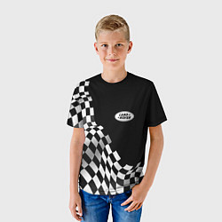 Футболка детская Land Rover racing flag, цвет: 3D-принт — фото 2