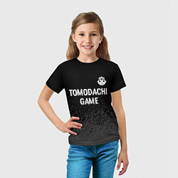 Футболка детская Tomodachi Game glitch на темном фоне: символ сверх, цвет: 3D-принт — фото 2