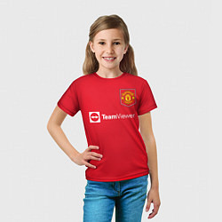 Футболка детская Криштиану Роналду Манчестер Юнайтед форма 20222023, цвет: 3D-принт — фото 2