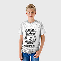 Футболка детская Liverpool с потертостями на светлом фоне, цвет: 3D-принт — фото 2