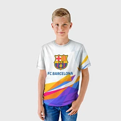 Футболка детская Barcelona цветные геометрии, цвет: 3D-принт — фото 2