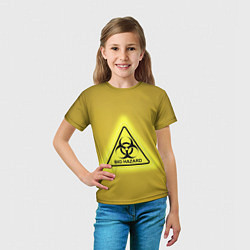 Футболка детская Biohazard - биологическая опасность, цвет: 3D-принт — фото 2