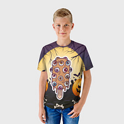 Футболка детская Мороженое с глазами, цвет: 3D-принт — фото 2