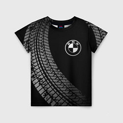 Футболка детская BMW tire tracks, цвет: 3D-принт