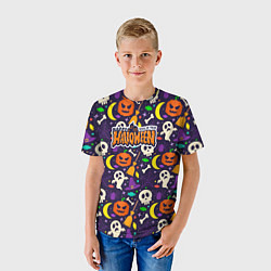 Футболка детская Хэллоуин-сладость или гадость, цвет: 3D-принт — фото 2