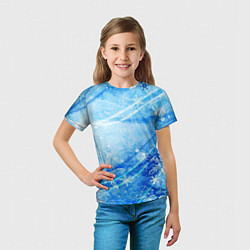 Футболка детская Новогодний иней, цвет: 3D-принт — фото 2