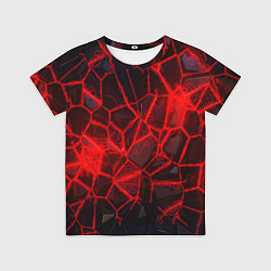Футболка детская Кристаллы в красных нитях, цвет: 3D-принт