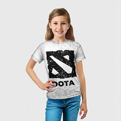 Футболка детская Dota с потертостями на светлом фоне, цвет: 3D-принт — фото 2