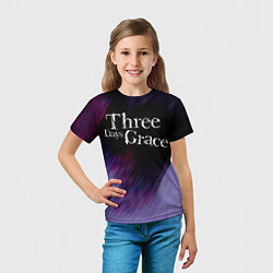 Футболка детская Three Days Grace lilac, цвет: 3D-принт — фото 2