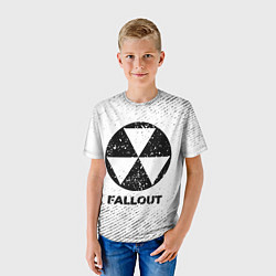 Футболка детская Fallout с потертостями на светлом фоне, цвет: 3D-принт — фото 2