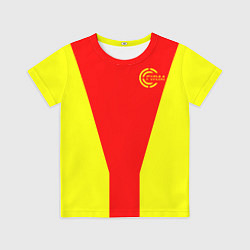 Футболка детская FIRM желто-красная, цвет: 3D-принт