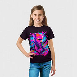 Футболка детская Jason Statham - pop art, цвет: 3D-принт — фото 2