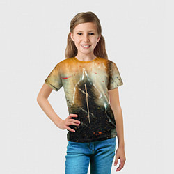 Футболка детская Туман, тени и краски, цвет: 3D-принт — фото 2