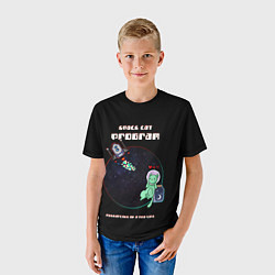 Футболка детская 8bit Космический котик ищет новую жизнь, цвет: 3D-принт — фото 2