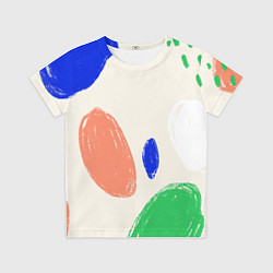 Футболка детская Разноцветные пятна, цвет: 3D-принт