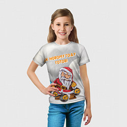 Футболка детская Боевой Санта, цвет: 3D-принт — фото 2