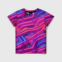 Футболка детская Neon waves, цвет: 3D-принт