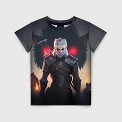 Футболка детская The Witcher and wolf, цвет: 3D-принт