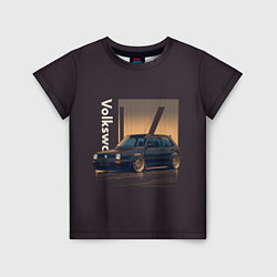 Футболка детская Volkswagen Golf class, цвет: 3D-принт