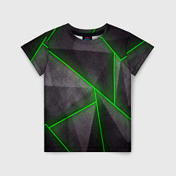 Футболка детская Stripes Abstract green, цвет: 3D-принт