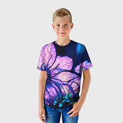 Футболка детская Цветы слёз, цвет: 3D-принт — фото 2