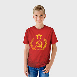 Футболка детская СССР серп и молот, цвет: 3D-принт — фото 2