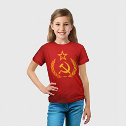 Футболка детская СССР серп и молот, цвет: 3D-принт — фото 2