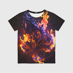 Футболка детская Текстура огня, цвет: 3D-принт