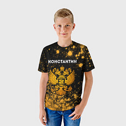 Футболка детская Константин и зологой герб РФ, цвет: 3D-принт — фото 2