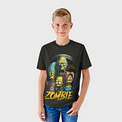 Футболка детская Simpsons zombie, цвет: 3D-принт — фото 2