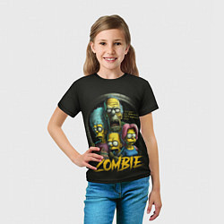Футболка детская Simpsons zombie, цвет: 3D-принт — фото 2