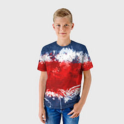 Футболка детская Grunge strips colors, цвет: 3D-принт — фото 2
