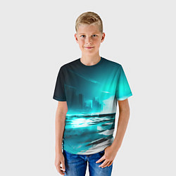 Футболка детская Лазурный город, цвет: 3D-принт — фото 2
