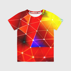 Футболка детская Digital triangle abstract, цвет: 3D-принт