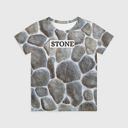 Футболка детская Стенка из камня, цвет: 3D-принт