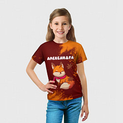 Футболка детская Александра осенняя лисичка, цвет: 3D-принт — фото 2