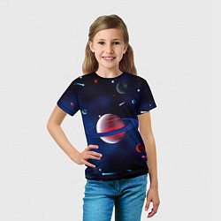 Футболка детская Космос, звёзды, цвет: 3D-принт — фото 2