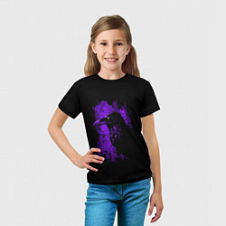 Футболка детская Dark purple raven, цвет: 3D-принт — фото 2