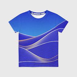Футболка детская Волновая растровая композиция, цвет: 3D-принт