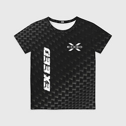 Футболка детская Exeed карбоновый фон, цвет: 3D-принт