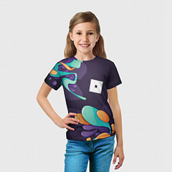 Футболка детская Roblox graffity splash, цвет: 3D-принт — фото 2