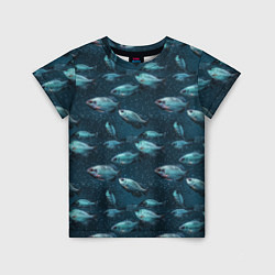 Детская футболка Текстура из рыбок
